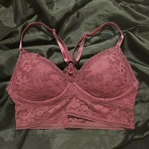 Victoria's Secret Deep Burgundy Lace Bralette